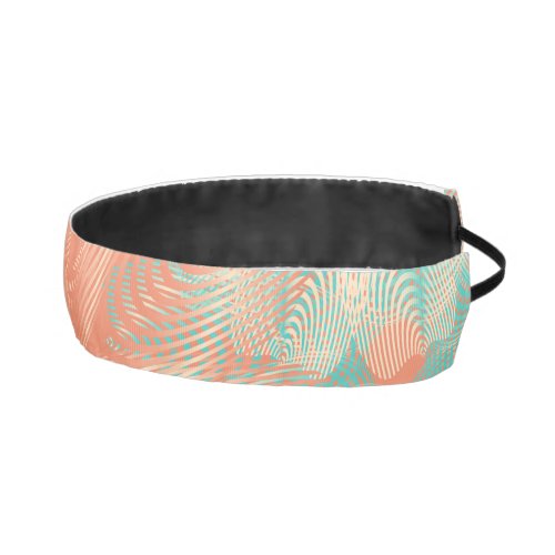 Coral and Teal Abstract Design Athletic Headband