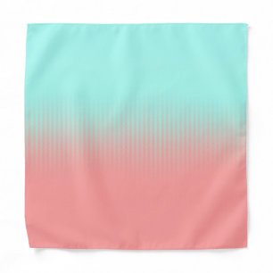 Coral and Turquoise Stripes Bandana