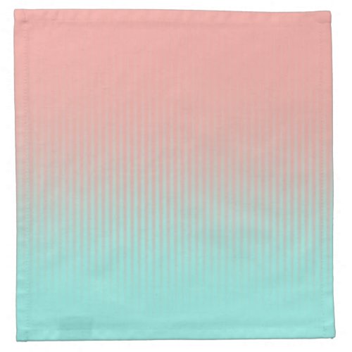 Coral and Turquoise Stripes Cloth Napkin