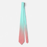 Coral and Turquoise Stripes Neck Tie