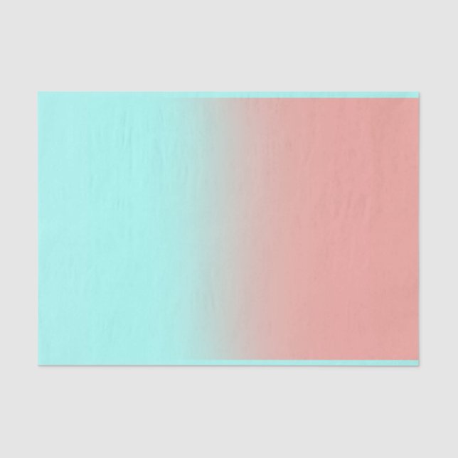 Coral and Turquoise Tissue Paper (Front)
