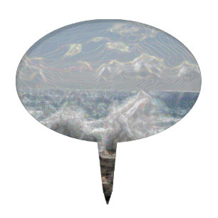 Coral and Waves Cake Topper