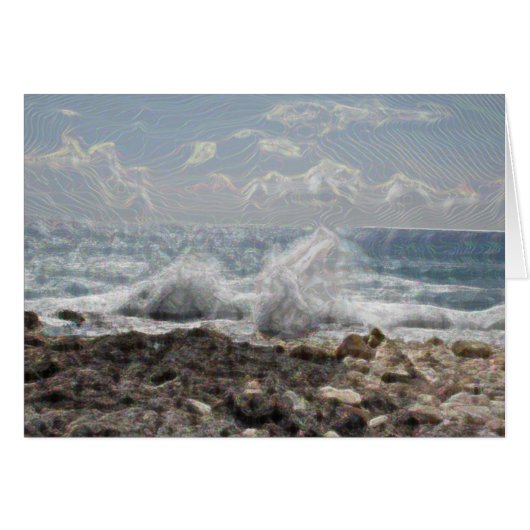 Coral and Waves Cards (Front Horizontal)