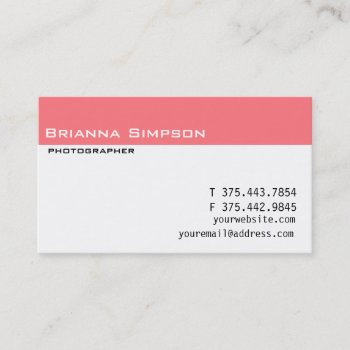 Coral And White Bicycle Business Card by dawnfx at Zazzle