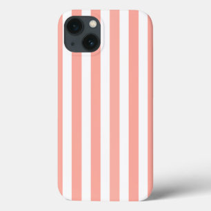 Coral and white candy stripes Case-Mate iPhone cas iPhone 13 Case