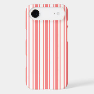 Coral and white candy stripes iPhone 17 air case