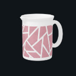 Coral and white mosaic pattern beverage pitcher<br><div class="desc">Coral and white mosaic pattern</div>