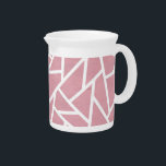Coral and white mosaic pattern beverage pitcher<br><div class="desc">Coral and white mosaic pattern</div>
