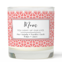 Coral and White Pattern Personalized