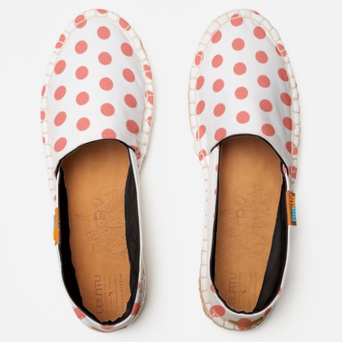 Coral and White Polka Dots Espadrilles