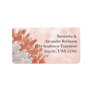 Coral and White Reef Label