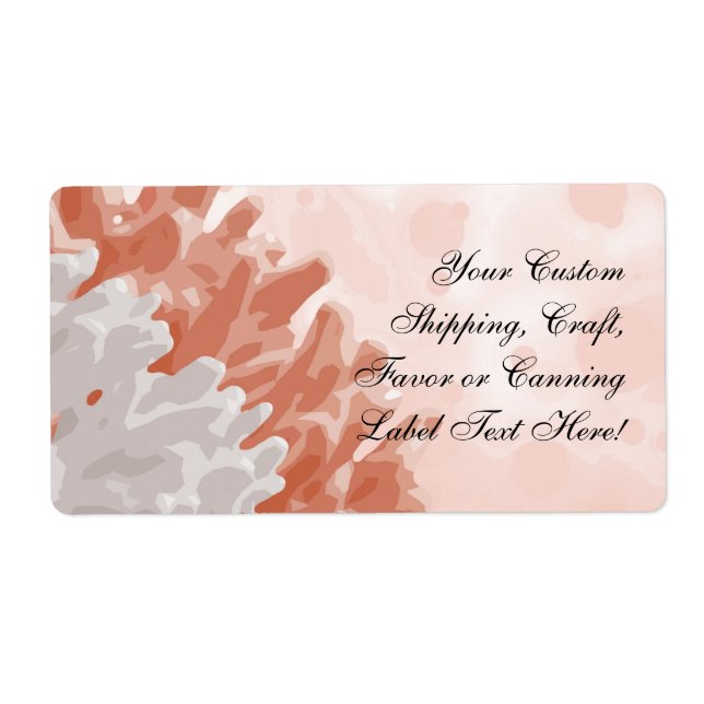 Coral and White Reef Label (Front)