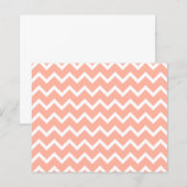 Coral and White Zig Zag Pattern. (Front/Back)