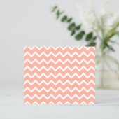 Coral and White Zig Zag Pattern. (Standing Front)