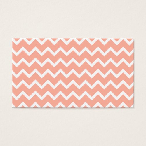 Coral and White Zig Zag Pattern. Business Card Templates