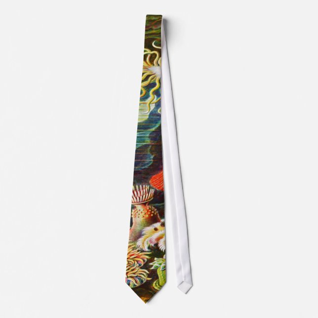 Coral anemones neck tie (Front)