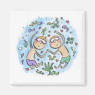 Coral Anniversary Magnet