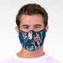 Coral Aquatic life navy blue watercolor trendy Premium Face Mask