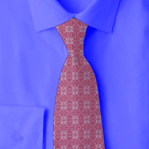 Coral Arabesque Neck Tie