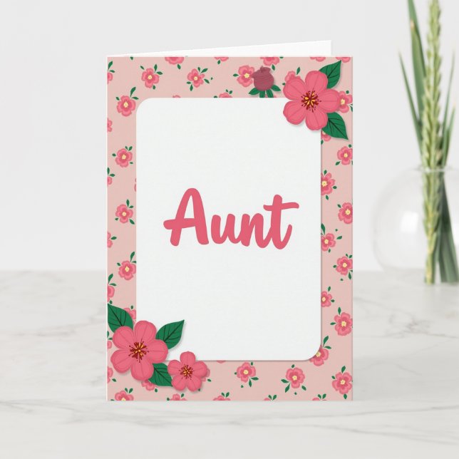 Coral Aunts Day Card (Front)