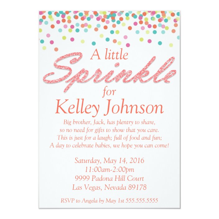 sprinkle shower invitations