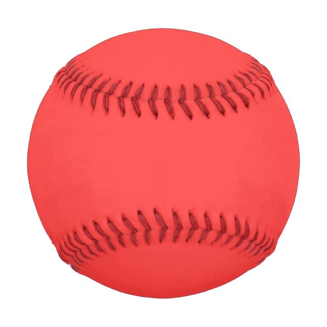 Coral Background Color Customize This Baseball (Front)