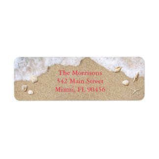 Coral Beach Waves Return Address Labels