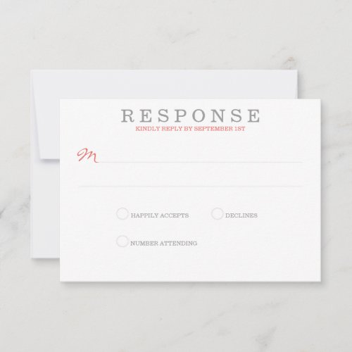 Coral Beach Wedding RSVP