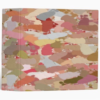 Coral Beads Paint Splatter 3 Ring Binder