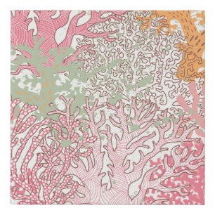 Coral Beauty: Underwater Pattern Wonderland. Faux Canvas Print