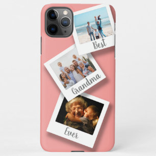 Coral Best Grandma Ever 3 Photo Collage iPhone 11Pro Max Case