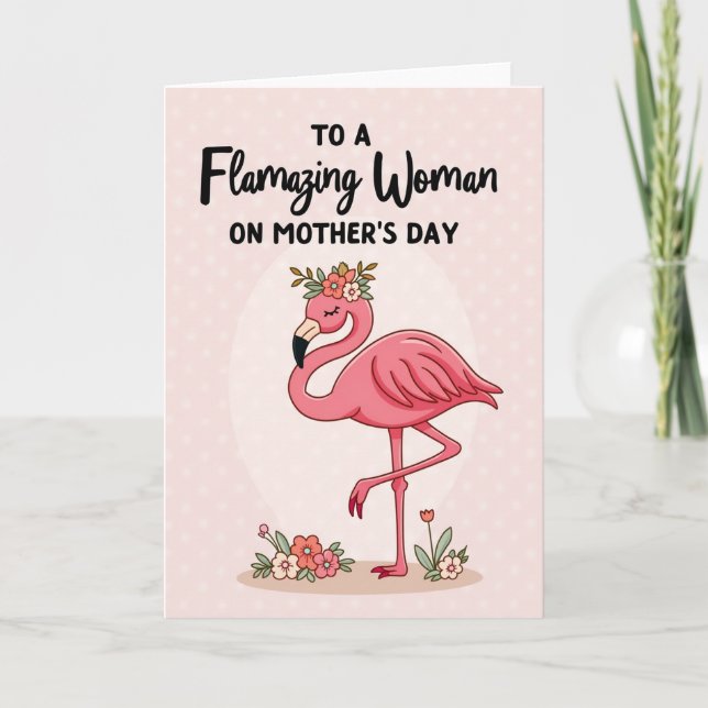 Coral Bird Mothers Day Card (Front)