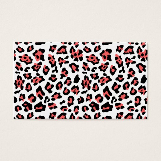 Coral Black Leopard Animal Print Pattern (Front)