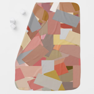 Coral Blocks baby blanket