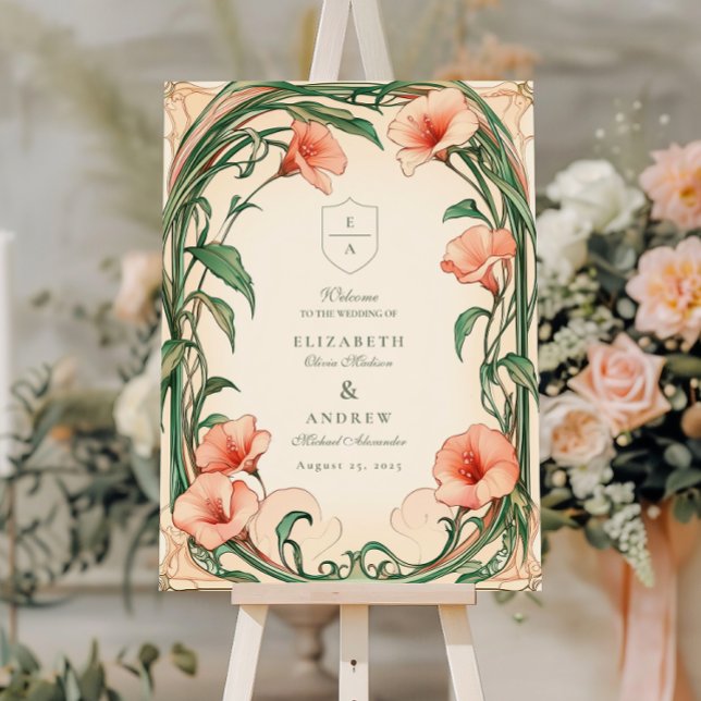 Coral Bloom wedding Foam Board (Creator Uploaded)