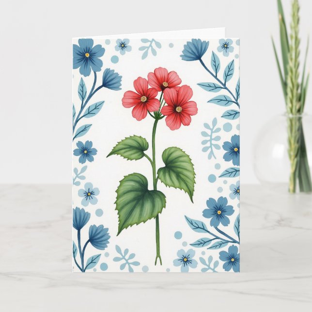 Coral Blossom Mothers Day Card (Front)