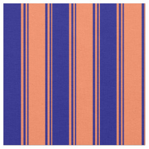 Coral & Blue Colored Pattern Fabric
