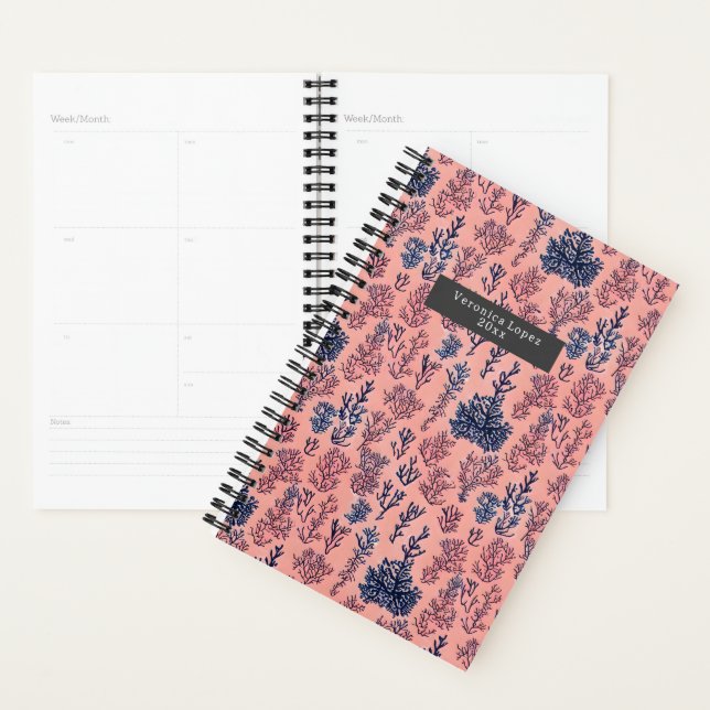 Coral Blue Pattern Planner (Display)