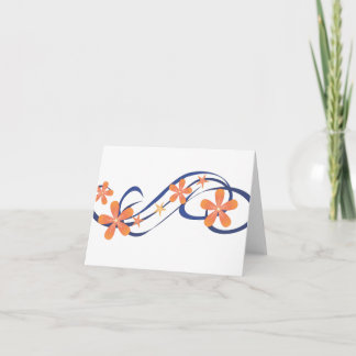 Coral Blue Tropical Design Card