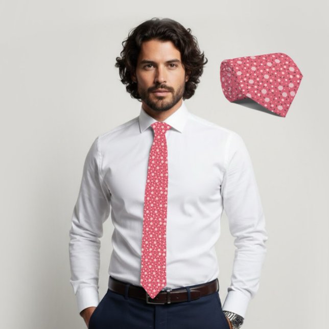 Coral Blush Hexagon & Charcoal Triangle Tie (Creator Uploaded)