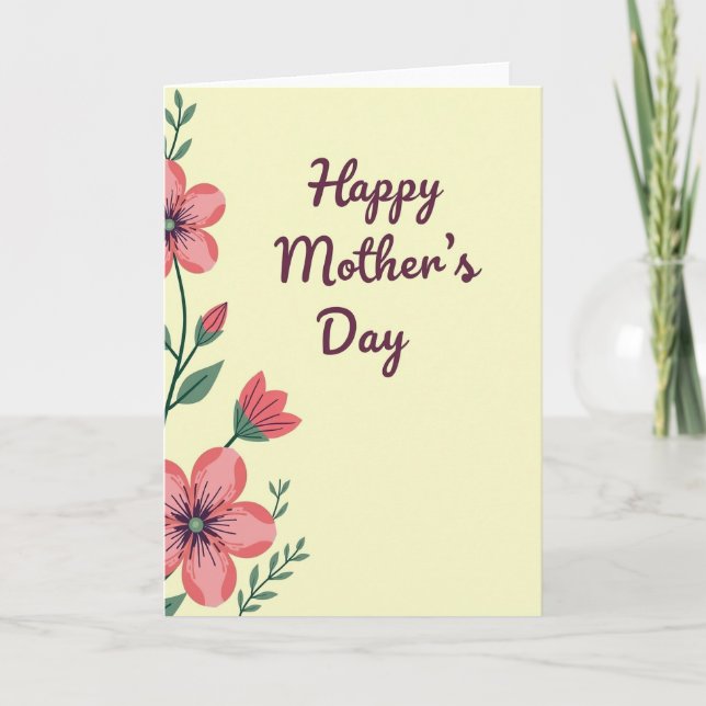 Coral Blush Mothers Day Card (Front)