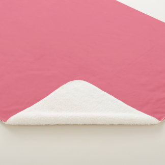 Coral Blush Watermelon Pink Solid Color Sherpa Blanket