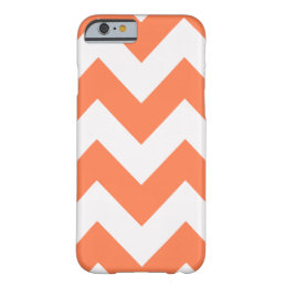 Coral Bold Chevron Barely There iPhone 6 Case