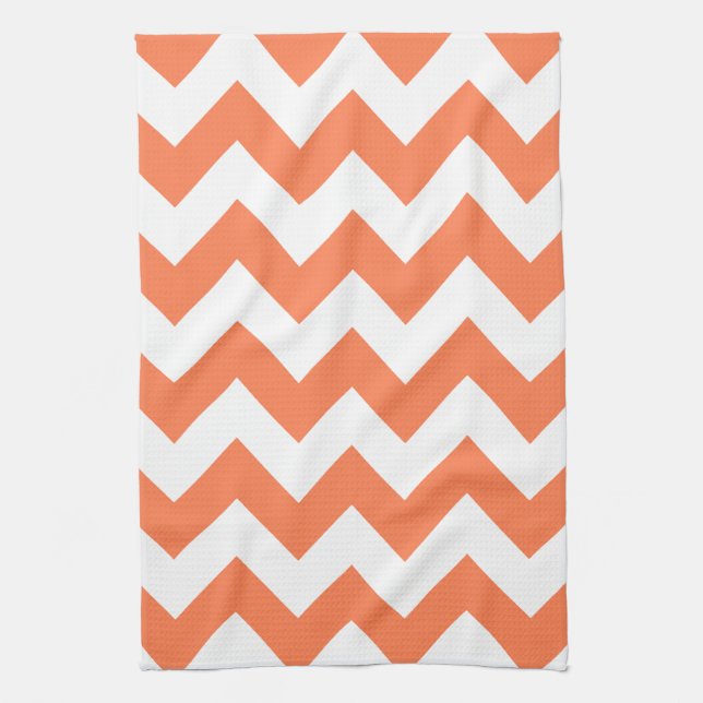 Coral Bold Chevron Towel (Vertical)