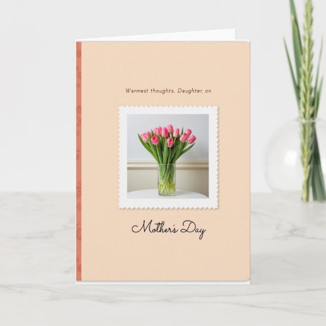 Coral Bouquet Mothers Day Card (Front)