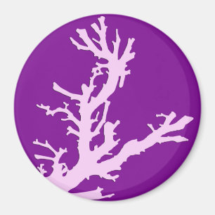 Coral branch - amethyst and orchid magnet