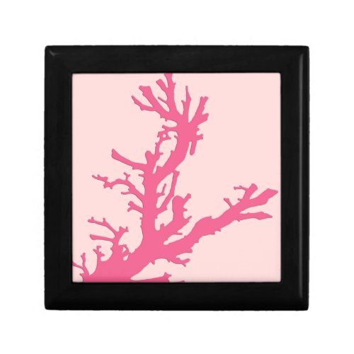 Coral branch _ shades of coral pink jewelry box