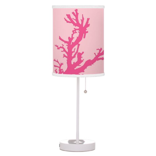 Coral Branch shades of coral pink Table Lamp