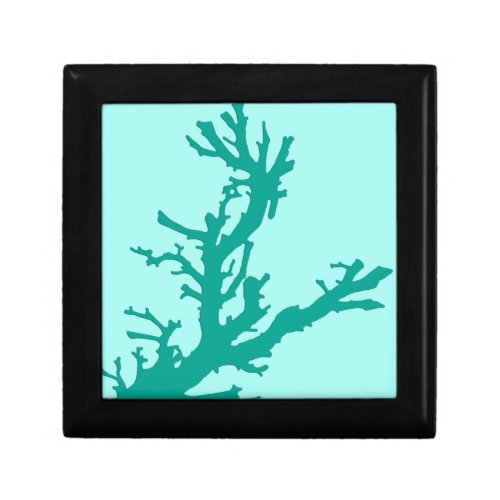 Coral branch _ turquoise and aqua gift box
