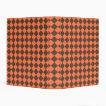 Coral Brown Checker Diamond Pattern
